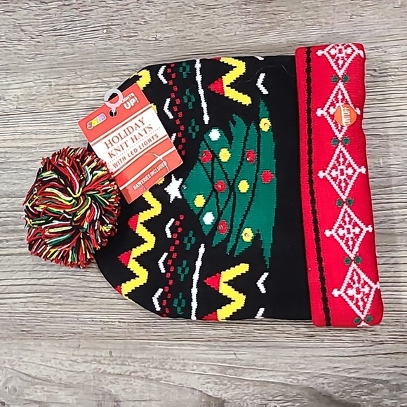 Joyin Light Up Christmas Tree Hat with Matching Christmas Light Necklace - Picture 3 of 5